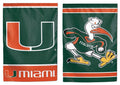University of Miami 2 Sided Garden Flag