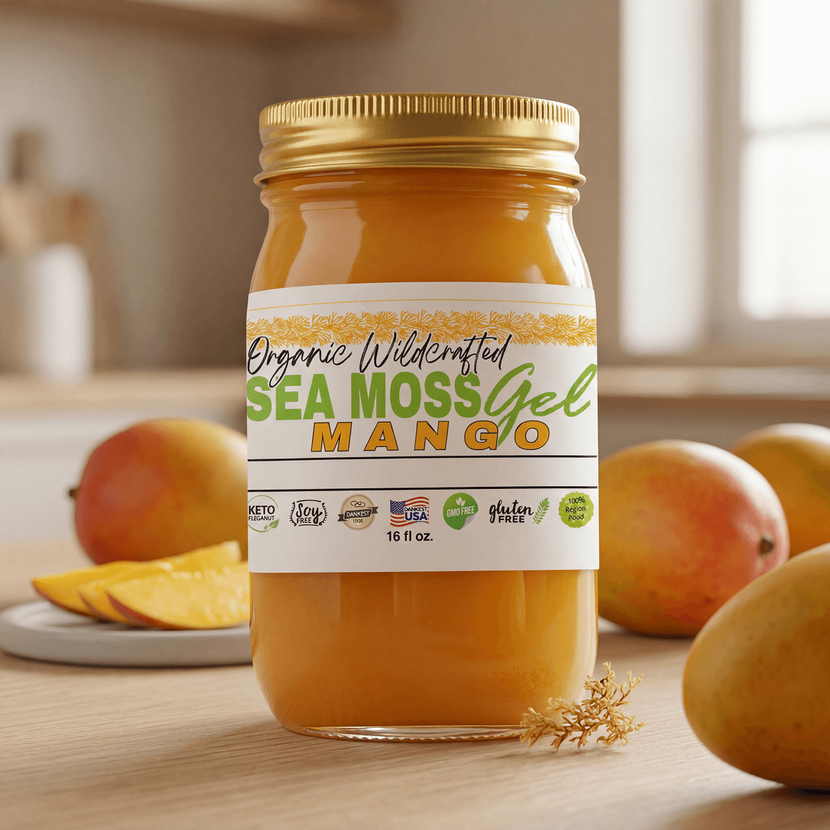 Sea Moss Gel - Mango Flavor 16oz