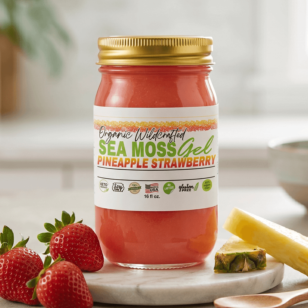 Sea Moss Gel - Strawberry Pineapple Flavor 16oz