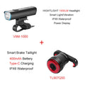 ROCKBROS 1000 Lumen Front Bike Light + Smart Brake & Tail Light Q5 Set