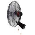 The Vie Air 24 Inch Tilting Wall Mountable Heavy Duty Commercial Strength Oscillating Fan with 3 Speed Motor in Black