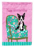 Happy Valentine's Day Boston Terrier Garden Flag Mailbox Decorative Yard Banner Outside Patio Artwork for Flower Beds, Garden Size, Multicolor