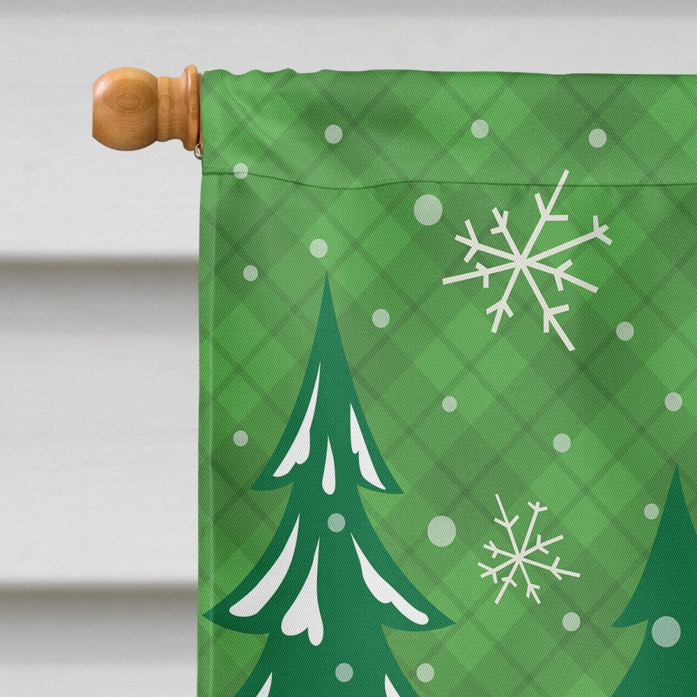 Christmas Vintage Glamping Trailer House Flag 28x40 Porch Sleeve Pole Decorative Outside Yard Banner Artwork Wall Hanging, Polyester