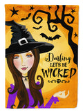 Halloween Wicked Witch Garden Flag Mailbox Decorative Yard Banner Outside Patio Artwork for Flower Beds, Garden Size, Multicolor