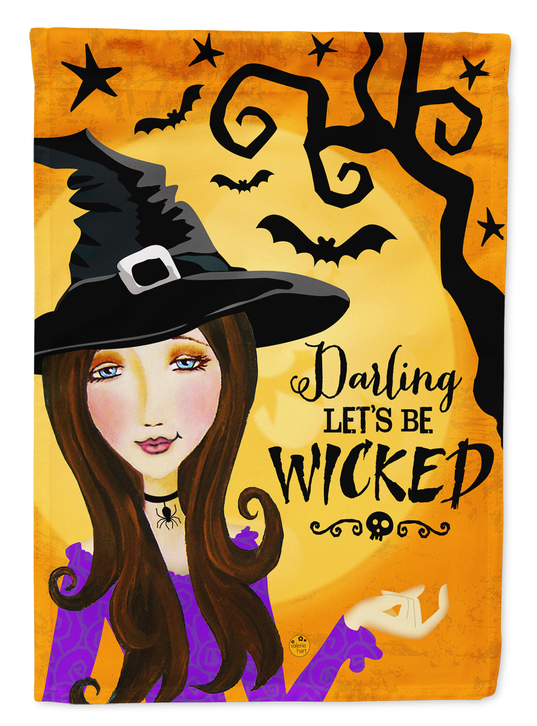 Halloween Wicked Witch Garden Flag Mailbox Decorative Yard Banner Outside Patio Artwork for Flower Beds, Garden Size, Multicolor