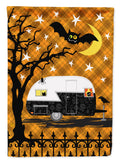 Halloween Vintage Camper House Flag 28x40 Porch Sleeve Pole Decorative Outside Yard Banner Artwork Wall Hanging, Polyester