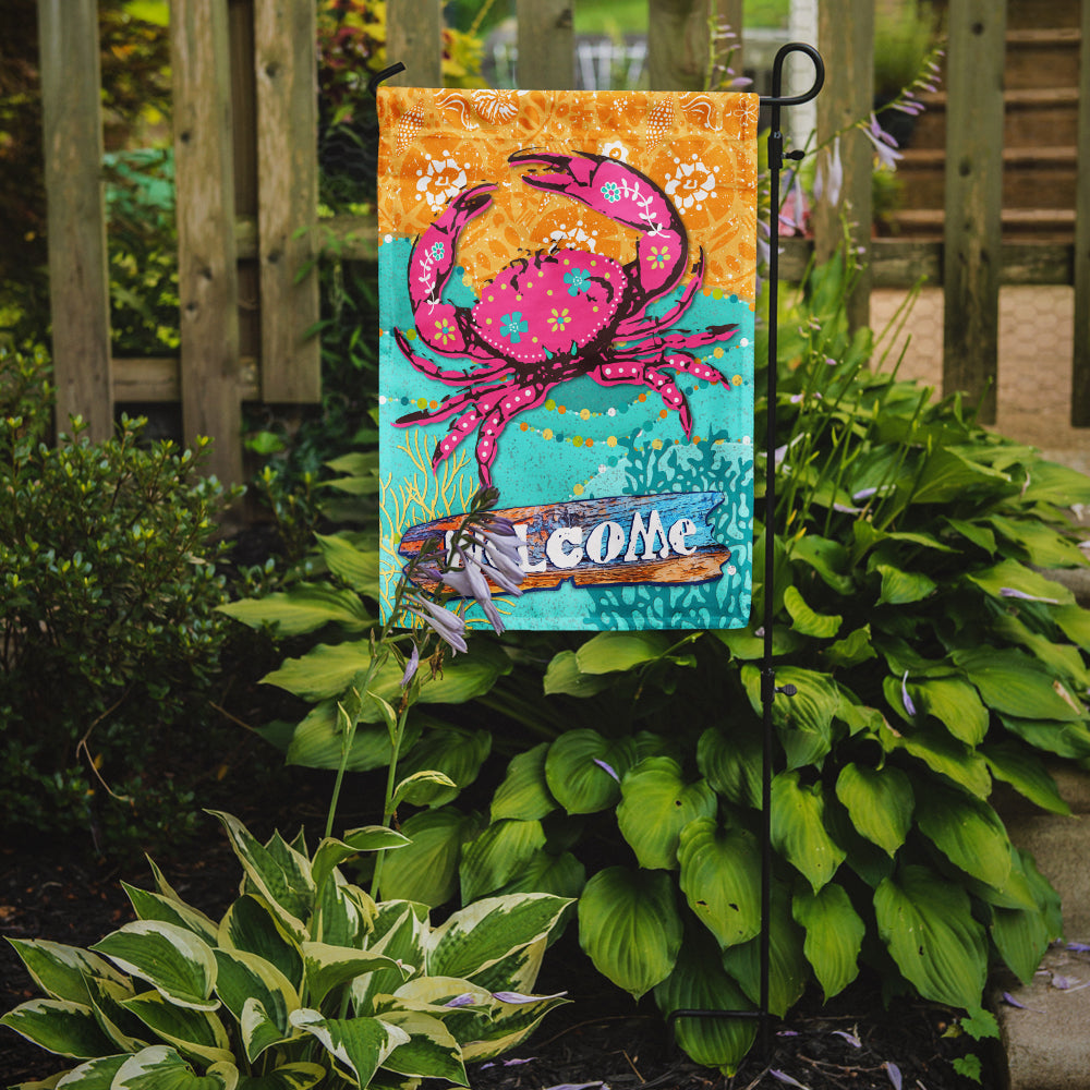 Coastal Pink Crab Garden Flag Mailbox Decorative Yard Banner Outside Patio Artwork for Flower Beds, Garden Size, Multicolor