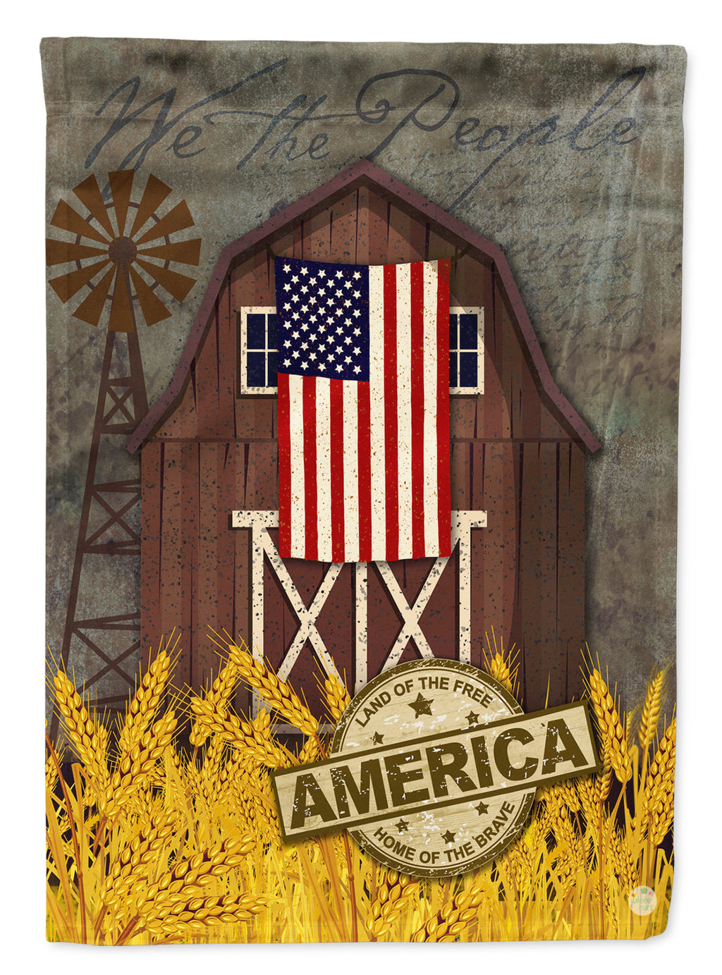 Patriotic Barn Land of America Garden Flag Mailbox Decorative Yard Banner Outside Patio Artwork for Flower Beds, Garden Size, Multicolor