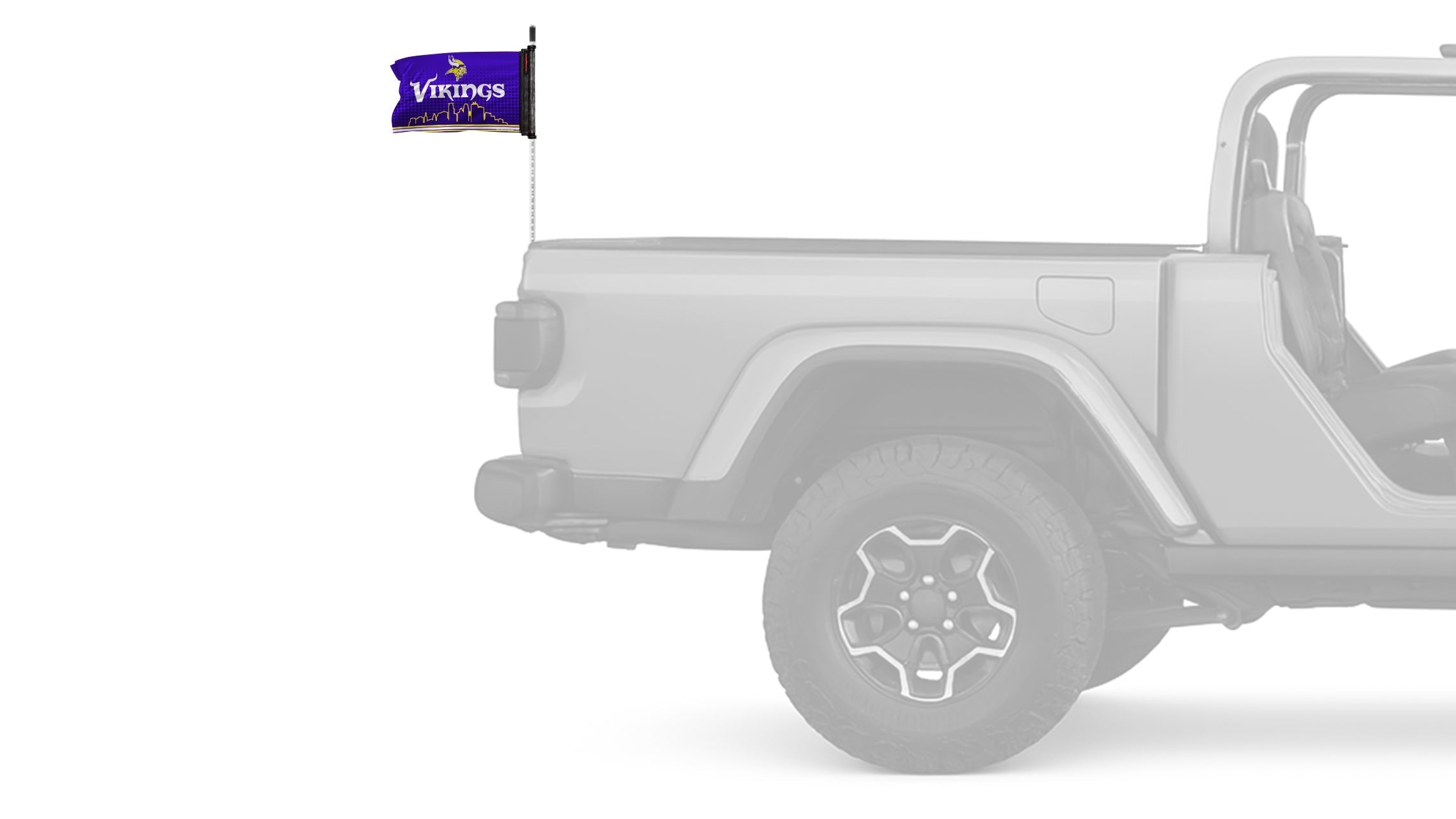 Minnesota Vikings 11"x17" Forever Wave Flag for Jeep Wrangler TJ 1996-2006
