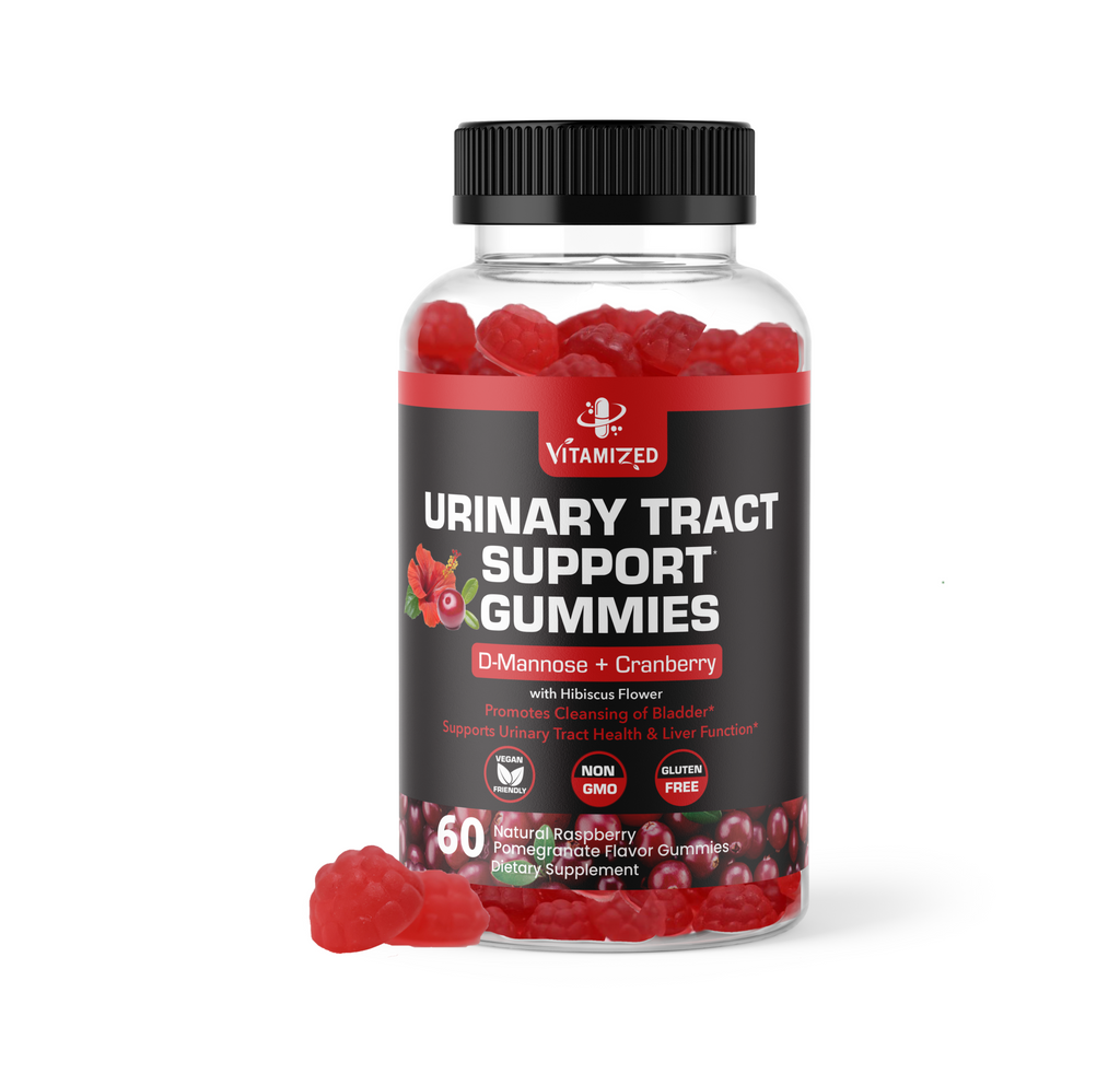 Powerful Cranberry Gummies with D-Mannose - Urinary Tract Health - Fast-Acting Bladder Support Supplement - 60 Count