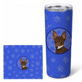 Chihuahua Chocolate and White #2  Stainless Steel Skinny Tumbler 20 oz Vacuum Double Walled Reusable Insulated Travel Cup