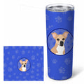 Chihuahua Gold and White  Stainless Steel Skinny Tumbler 20 oz Vacuum Double Walled Reusable Insulated Travel Cup