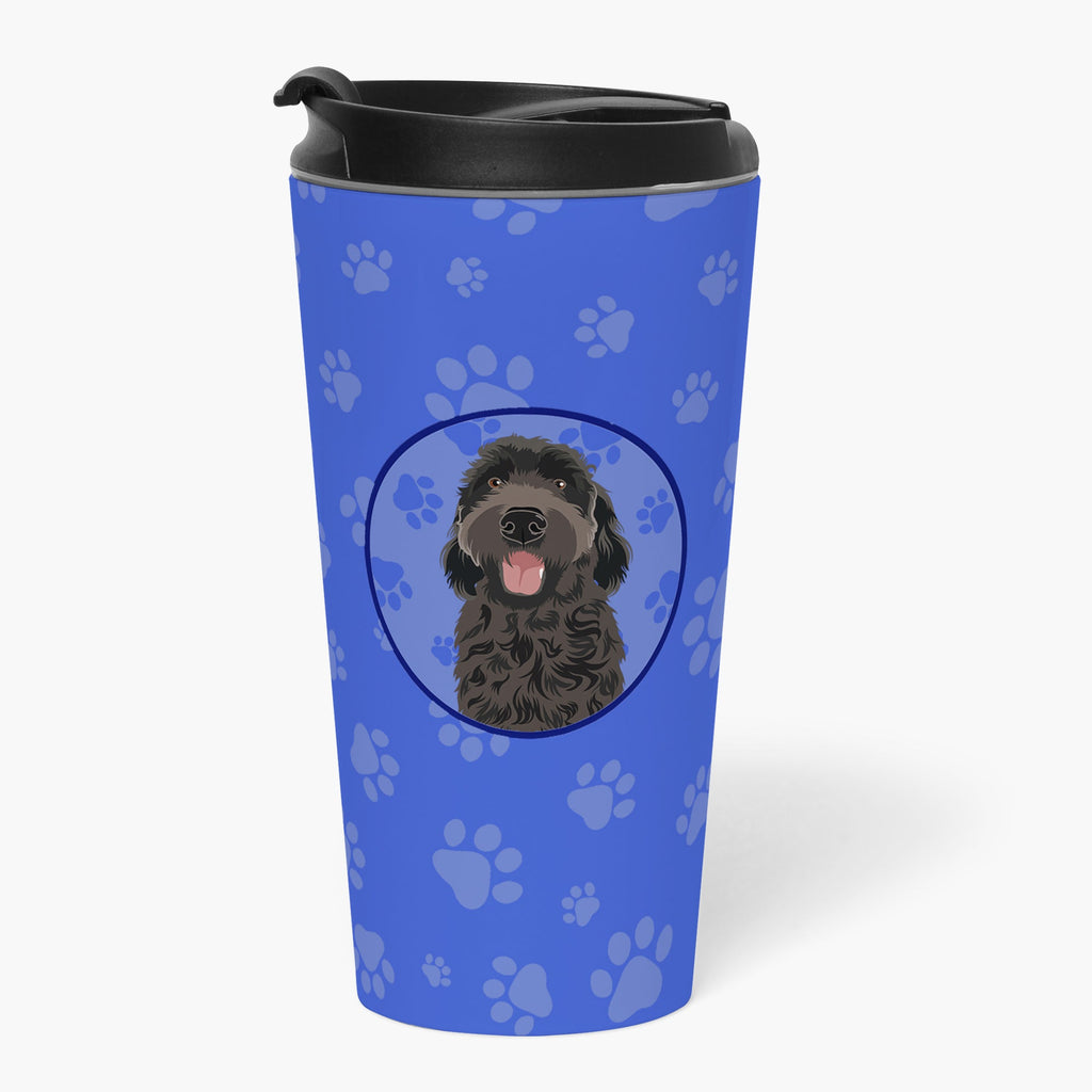 Doodle Black #1 Stainless Steel 16 oz Tumbler Blue Insulated Tumbler with Lid, Cute Travel Cup for Coffee, Cocktails, Gift Men, Dad, Women, Mother