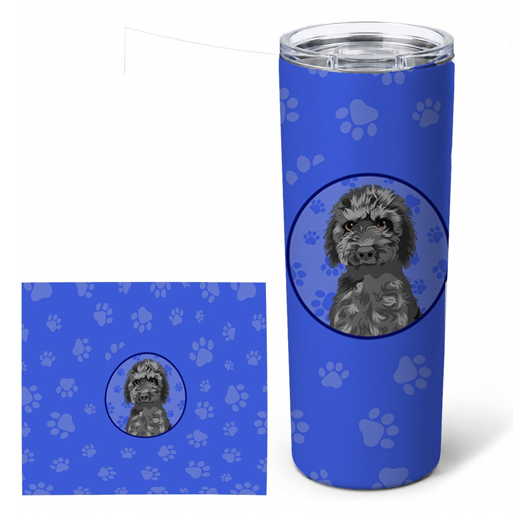 Doodle Black #2  Stainless Steel Skinny Tumbler 20 oz Vacuum Double Walled Reusable Insulated Travel Cup