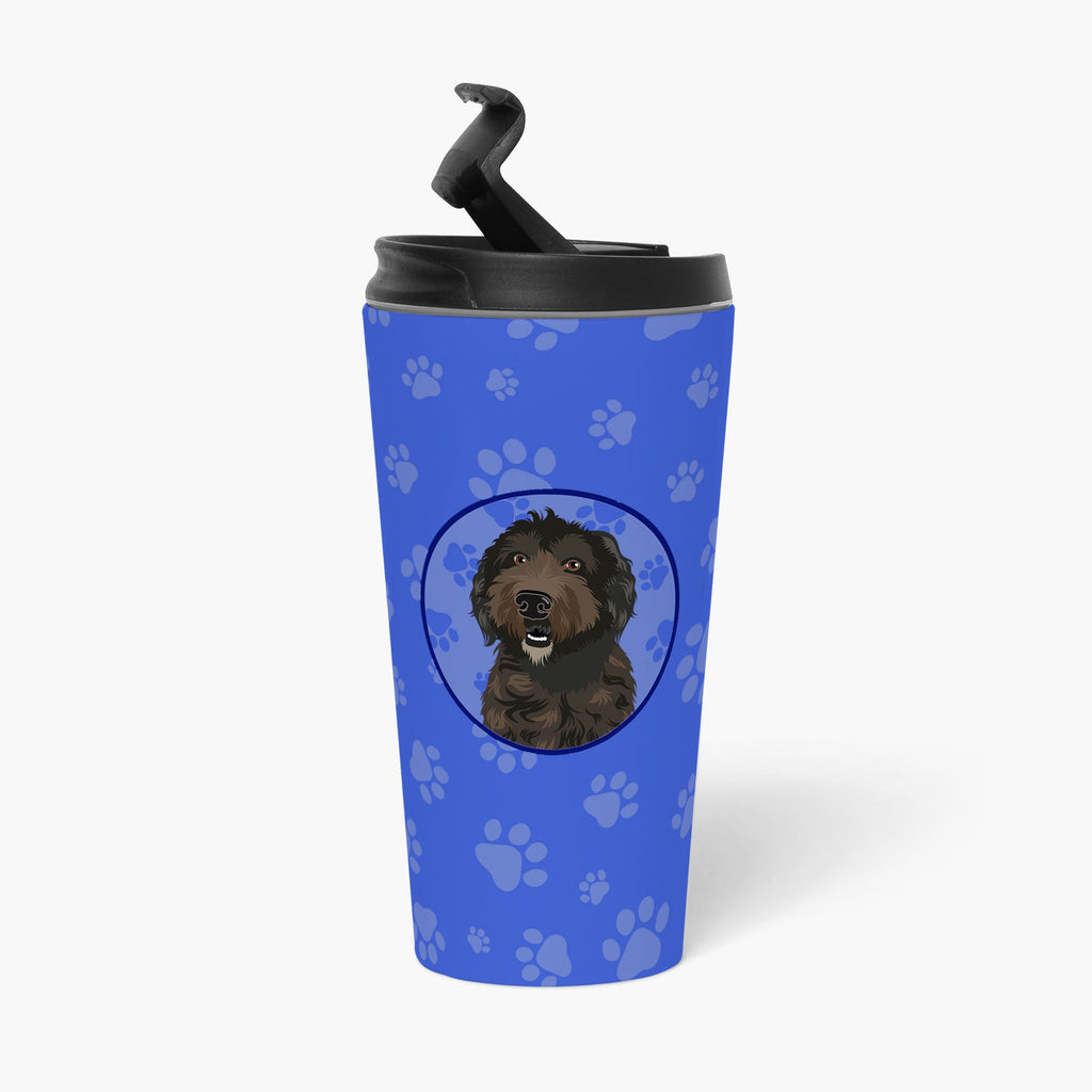 Doodle Chocolate #1 Stainless Steel 16 oz Tumbler Blue Insulated Tumbler with Lid, Cute Travel Cup for Coffee, Cocktails, Gift Men, Dad, Women, Mother