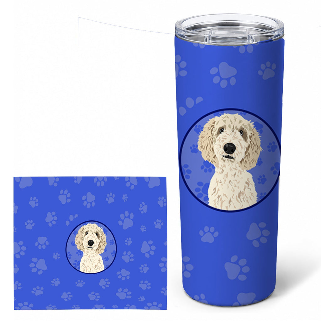 Doodle Cream #7  Stainless Steel Skinny Tumbler 20 oz Vacuum Double Walled Reusable Insulated Travel Cup