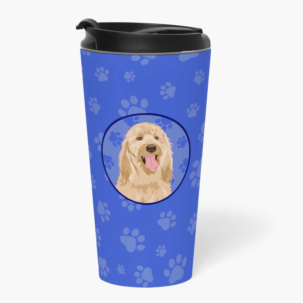 Doodle Fawn #3 Stainless Steel 16 oz Tumbler Blue Insulated Tumbler with Lid, Cute Travel Cup for Coffee, Cocktails, Gift Men, Dad, Women, Mother