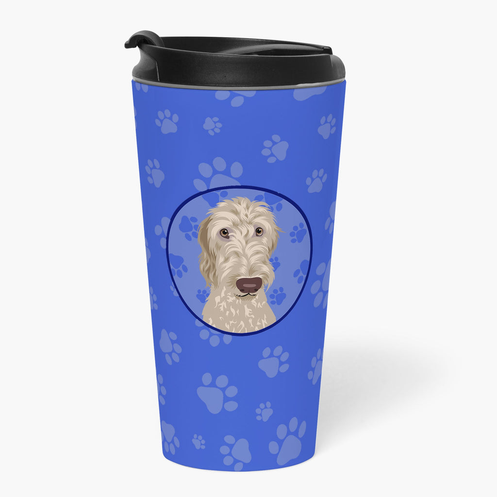 Doodle Fawn #4 Stainless Steel 16 oz Tumbler Blue Insulated Tumbler with Lid, Cute Travel Cup for Coffee, Cocktails, Gift Men, Dad, Women, Mother