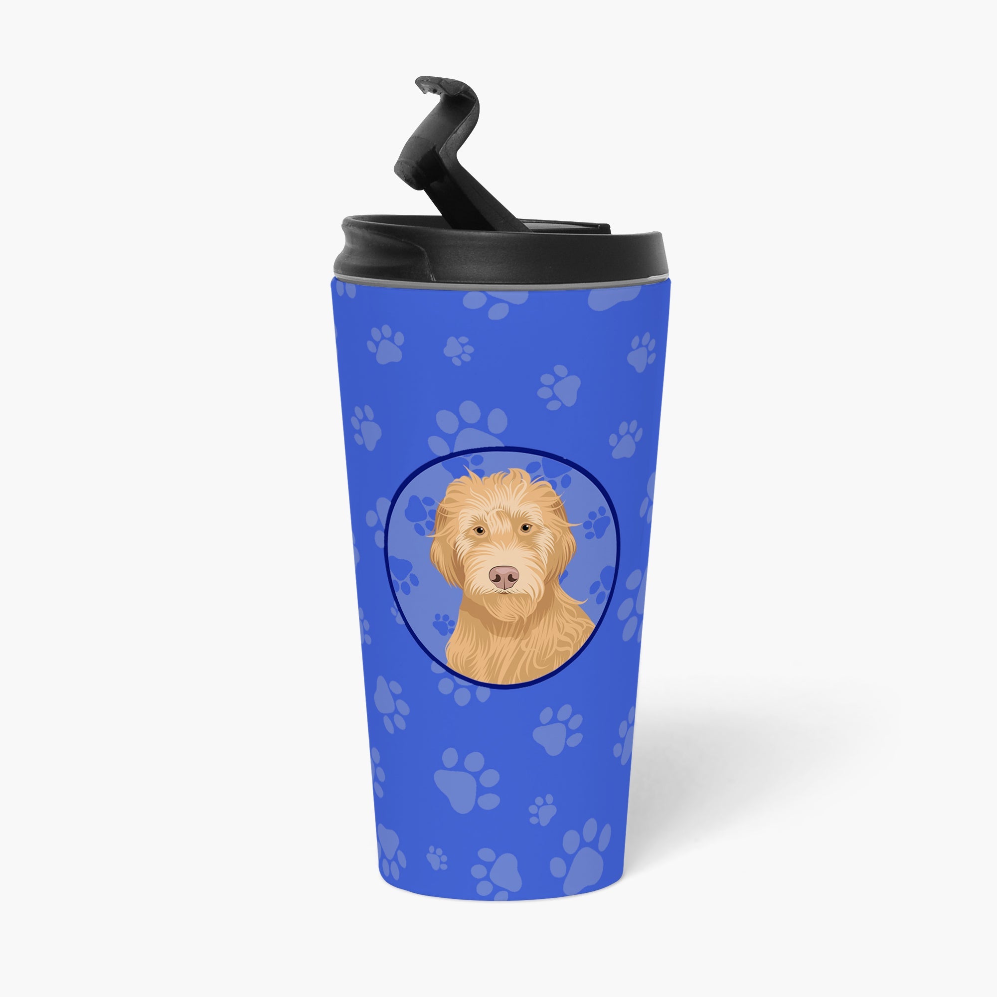 Doodle Liver #2 Stainless Steel 16 oz Tumbler Blue Insulated Tumbler with Lid, Cute Travel Cup for Coffee, Cocktails, Gift Men, Dad, Women, Mother