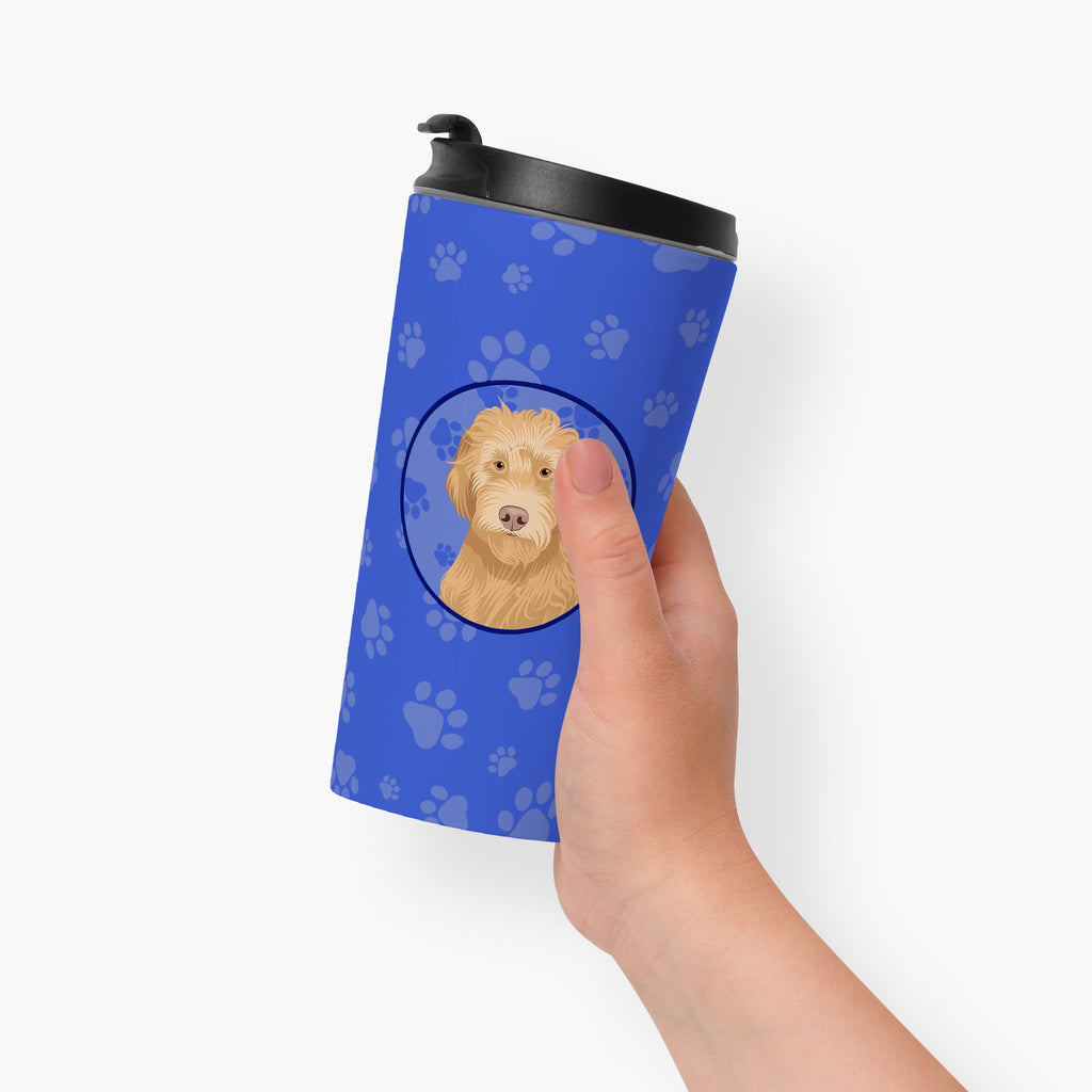 Doodle Liver #2 Stainless Steel 16 oz Tumbler Blue Insulated Tumbler with Lid, Cute Travel Cup for Coffee, Cocktails, Gift Men, Dad, Women, Mother