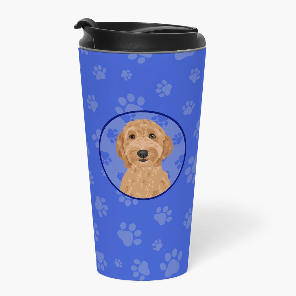 Doodle Liver #3 Stainless Steel 16 oz Tumbler Blue Insulated Tumbler with Lid, Cute Travel Cup for Coffee, Cocktails, Gift Men, Dad, Women, Mother