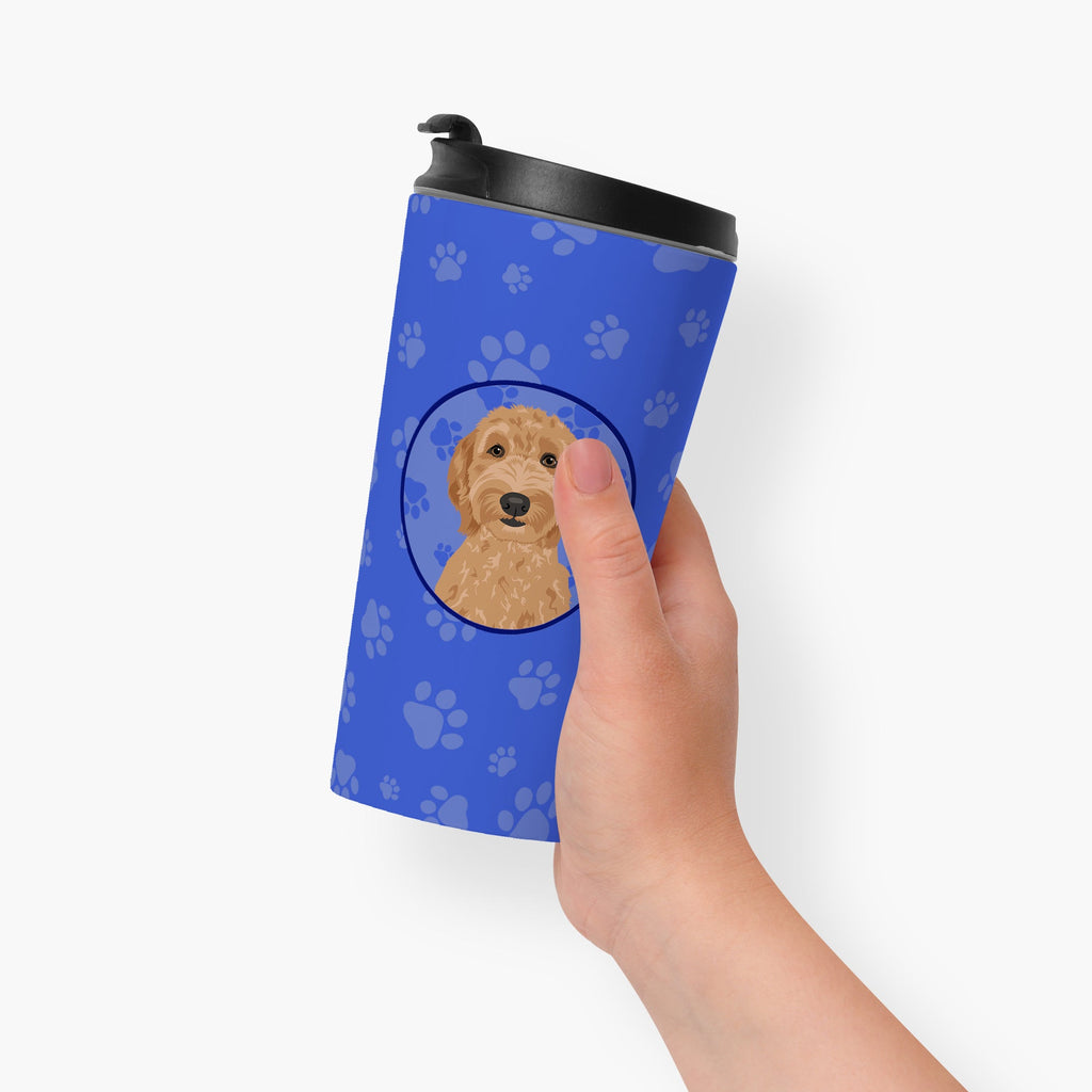 Doodle Liver #3 Stainless Steel 16 oz Tumbler Blue Insulated Tumbler with Lid, Cute Travel Cup for Coffee, Cocktails, Gift Men, Dad, Women, Mother