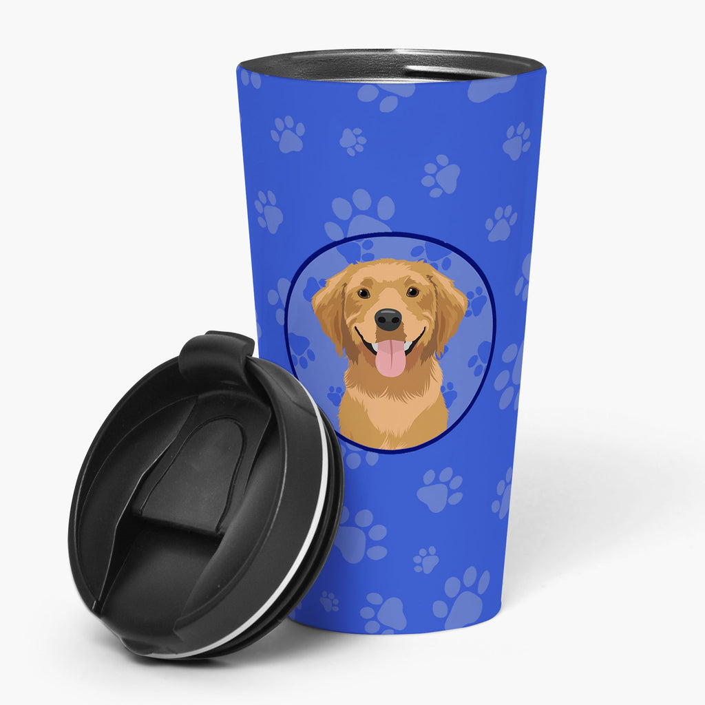 Golden Retriever Red #2 Stainless Steel 16 oz Tumbler Blue Insulated Tumbler with Lid, Cute Travel Cup for Coffee, Cocktails, Gift Men, Dad, Women, Mother