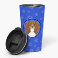 Cavalier King Charles Spaniel Ruby Stainless Steel 16 oz Tumbler Blue Insulated Tumbler with Lid, Cute Travel Cup for Coffee, Cocktails, Gift Men, Dad, Women, Mother