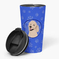 Poodle Standard Cafe Au Lait Stainless Steel 16 oz Tumbler Blue Insulated Tumbler with Lid, Cute Travel Cup for Coffee, Cocktails, Gift Men, Dad, Women, Mother