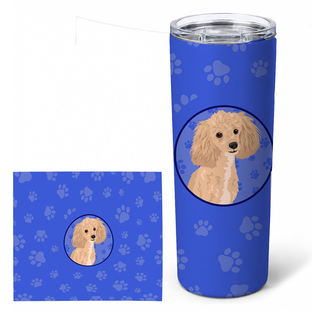 Poodle Toy Apricot #1  Stainless Steel Skinny Tumbler 20 oz Vacuum Double Walled Reusable Insulated Travel Cup