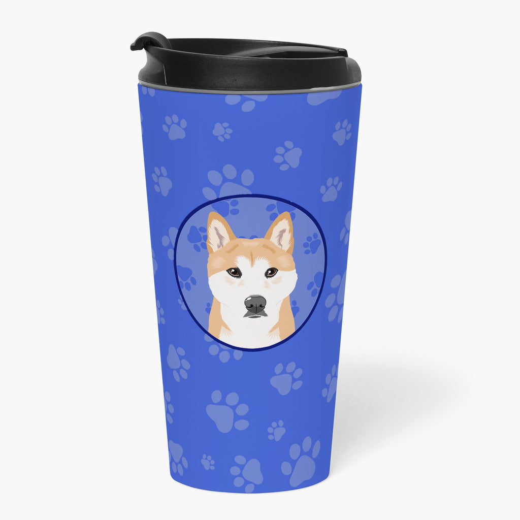 Shiba Inu Red #1 Stainless Steel 16 oz Tumbler Blue Insulated Tumbler with Lid, Cute Travel Cup for Coffee, Cocktails, Gift Men, Dad, Women, Mother