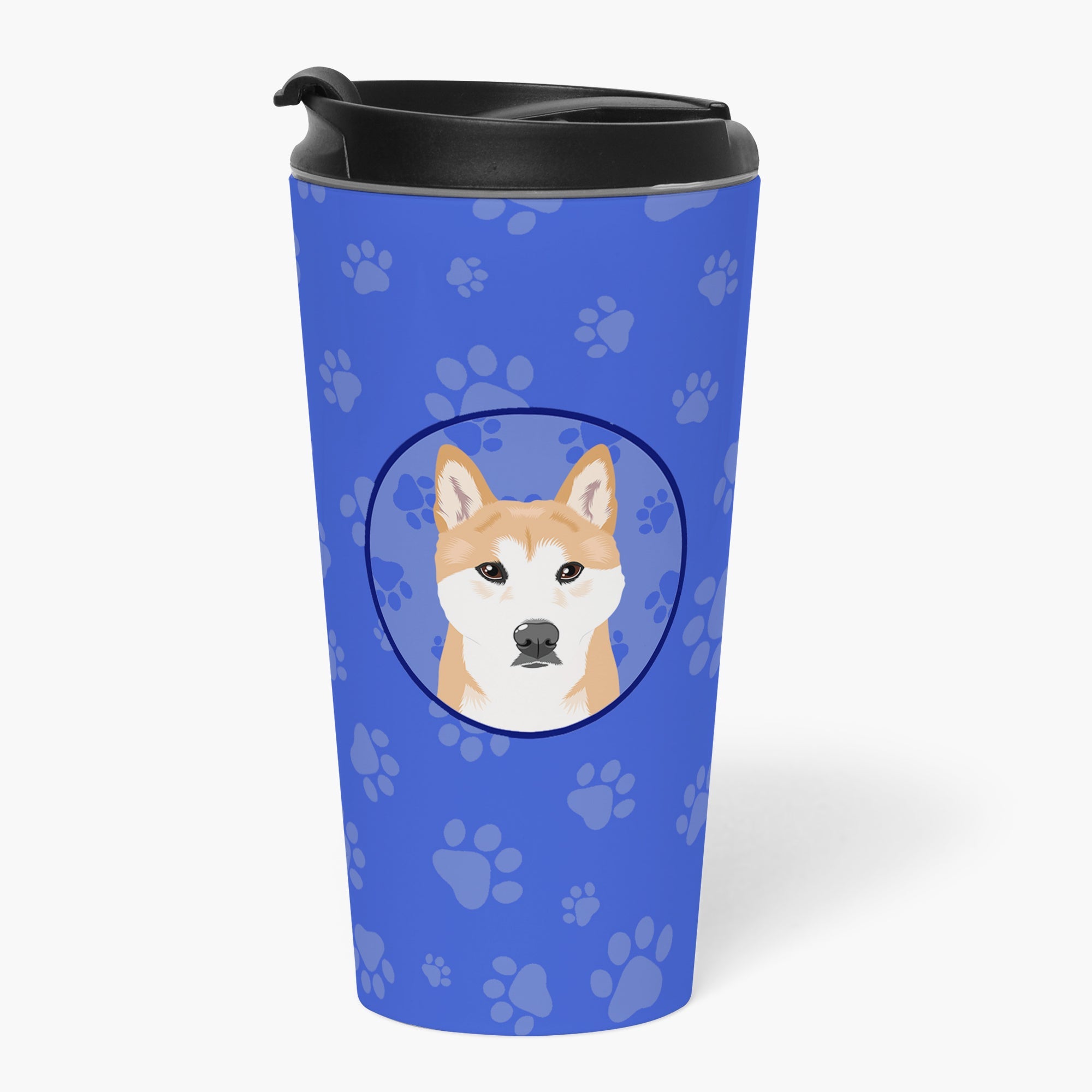 Shiba Inu Red #1 Stainless Steel 16 oz Tumbler Blue Insulated Tumbler with Lid, Cute Travel Cup for Coffee, Cocktails, Gift Men, Dad, Women, Mother