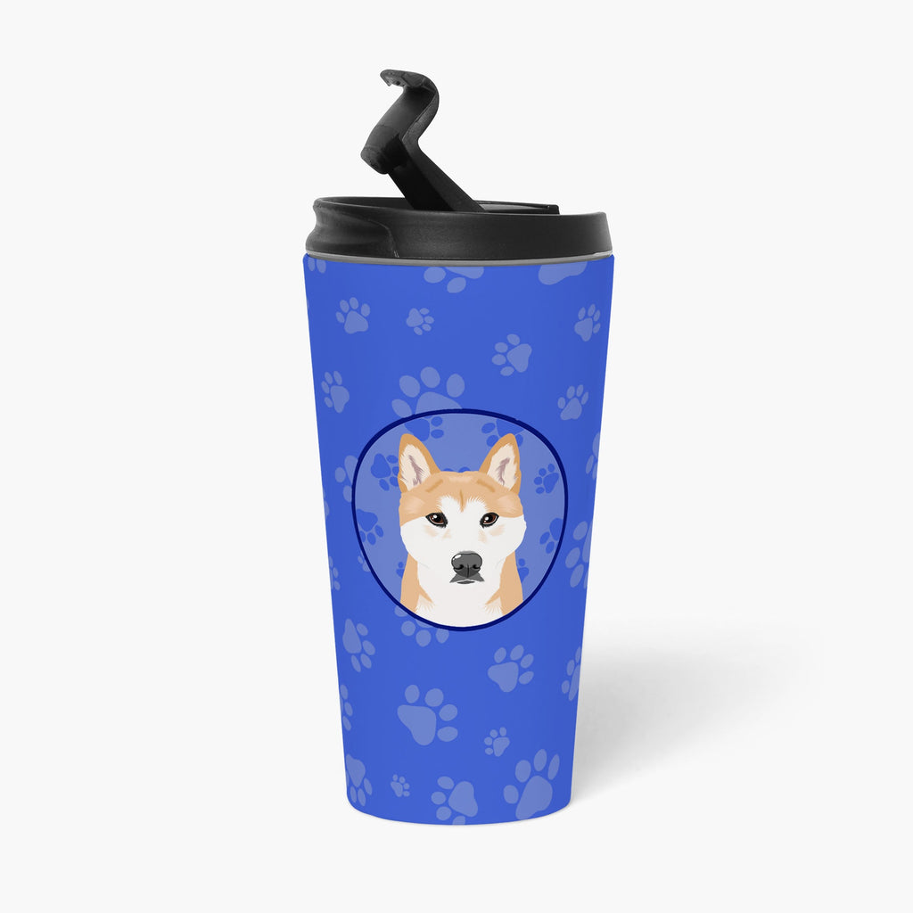 Shiba Inu Red #1 Stainless Steel 16 oz Tumbler Blue Insulated Tumbler with Lid, Cute Travel Cup for Coffee, Cocktails, Gift Men, Dad, Women, Mother