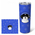 Shih-Tzu Black and White #4  Stainless Steel Skinny Tumbler 20 oz Vacuum Double Walled Reusable Insulated Travel Cup
