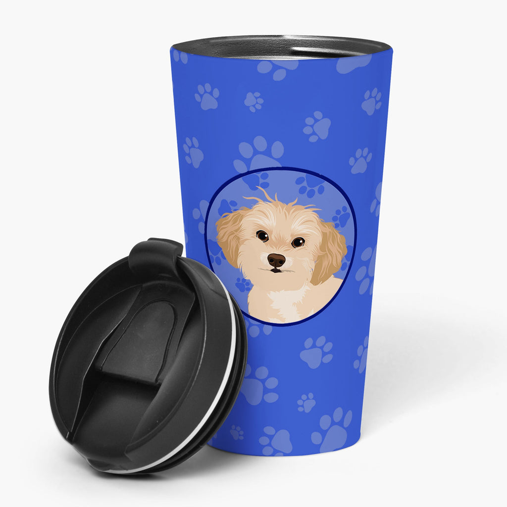 Shih-Tzu Gold #1 Stainless Steel 16 oz Tumbler Blue Insulated Tumbler with Lid, Cute Travel Cup for Coffee, Cocktails, Gift Men, Dad, Women, Mother