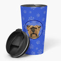 Yorkie Chocolate #1 Stainless Steel 16 oz Tumbler Blue Insulated Tumbler with Lid, Cute Travel Cup for Coffee, Cocktails, Gift Men, Dad, Women, Mother