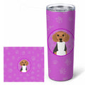 Beagle Tricolor #1 Stainless Steel Skinny Tumbler 20 oz Vacuum Double Walled Reusable Insulated Travel Cup