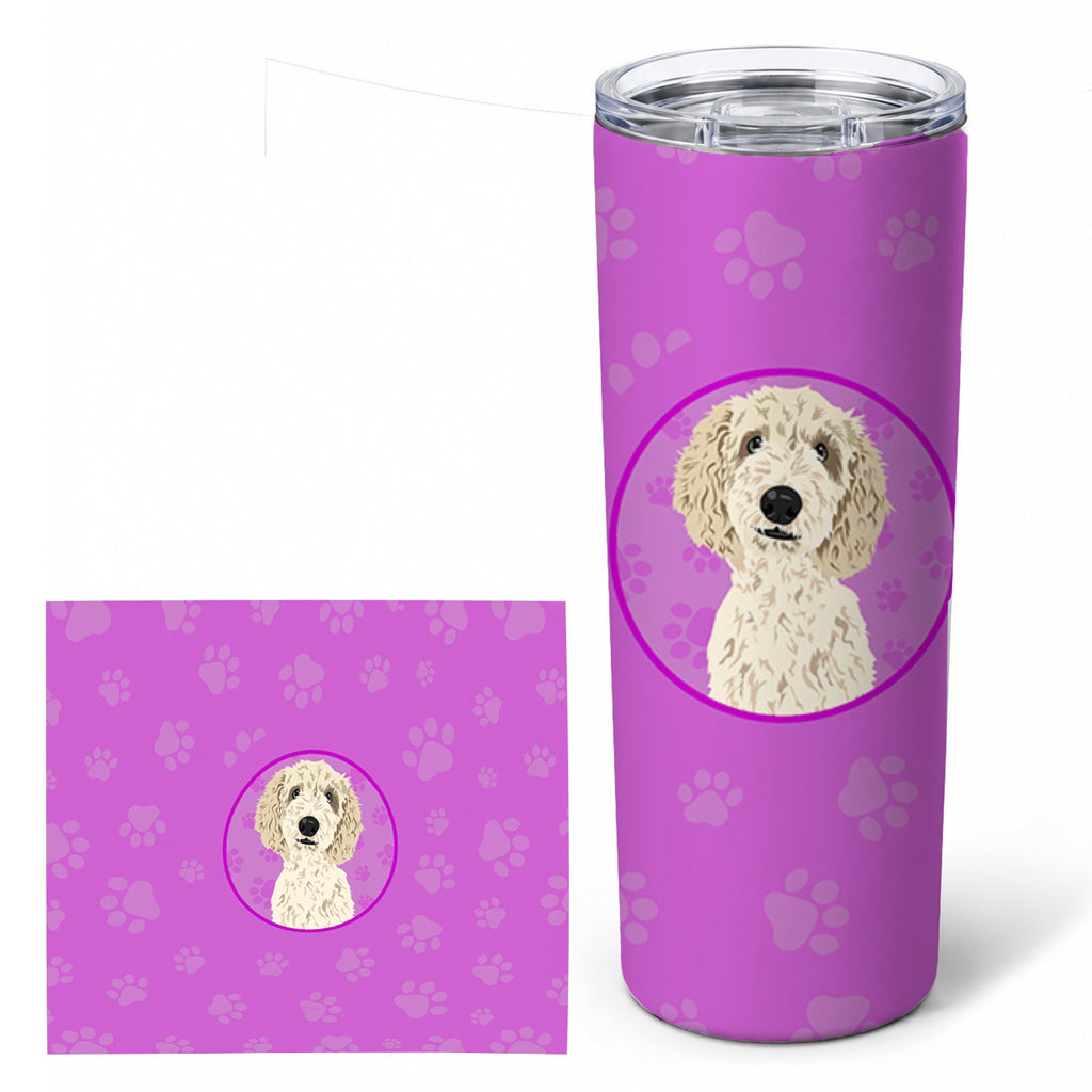 Doodle Cream #7 Stainless Steel Skinny Tumbler 20 oz Vacuum Double Walled Reusable Insulated Travel Cup