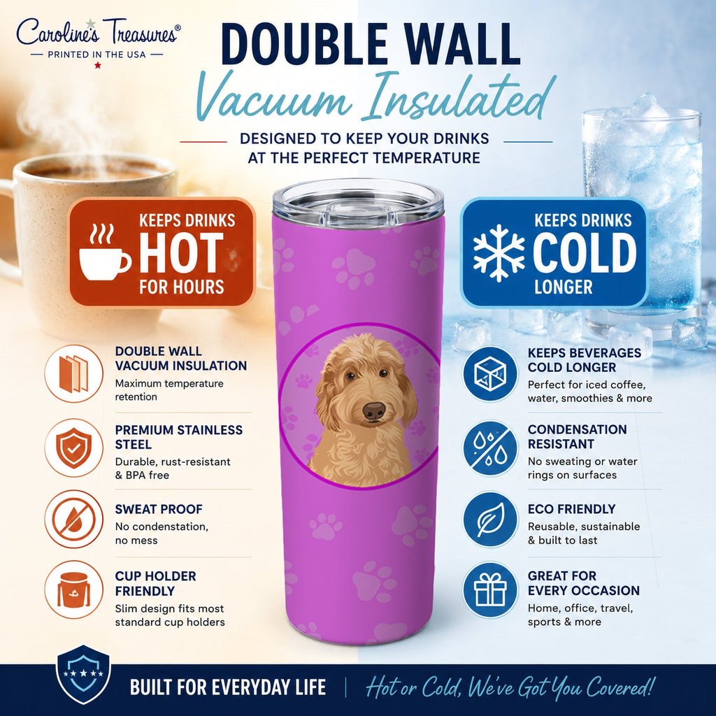 Doodle Liver #1 Stainless Steel Skinny Tumbler 20 oz Vacuum Double Walled Reusable Insulated Travel Cup