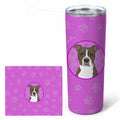 Pit Bull Blue #6 Stainless Steel Skinny Tumbler 20 oz Vacuum Double Walled Reusable Insulated Travel Cup