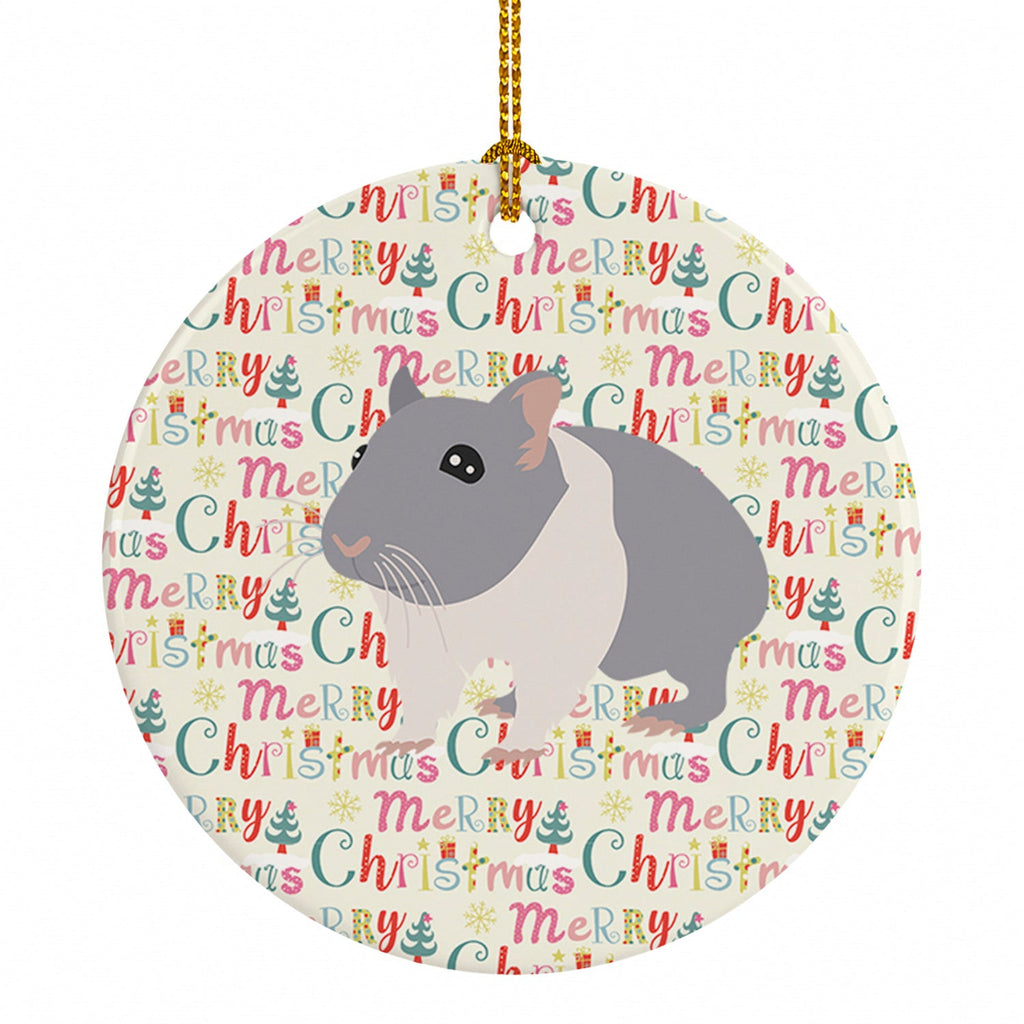South African Hamster Christmas Ceramic Ornament Christmas Tree Hanging Decorations for Home Christmas Holiday, Party, Gift, 3 in, Multicolor