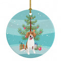 Beagle Red and White Red Ticked #2 Christmas Ceramic Ornament Christmas Tree Hanging Decorations for Home Christmas Holiday, Party, Gift, 3 in, Multicolor