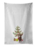 Chihuahua Chocolate #2 Christmas Kitchen Towel Set of 2 White Dish Towels Decorative Bathroom Hand towel for Hand, Face, Hair, Yoga, Tea, Dishcloth, 19 X 28", White