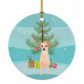 Chihuahua Cream Christmas Ceramic Ornament Christmas Tree Hanging Decorations for Home Christmas Holiday, Party, Gift, 3 in, Multicolor