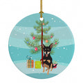 Chihuahua Tricolor #1 Christmas Ceramic Ornament Christmas Tree Hanging Decorations for Home Christmas Holiday, Party, Gift, 3 in, Multicolor