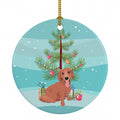 Dachshund Red #1 Christmas Ceramic Ornament Christmas Tree Hanging Decorations for Home Christmas Holiday, Party, Gift, 3 in, Multicolor