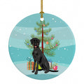 Doodle Black and Tan Christmas Ceramic Ornament Christmas Tree Hanging Decorations for Home Christmas Holiday, Party, Gift, 3 in, Multicolor