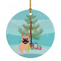 French Bulldog Fawn #2 Christmas Ceramic Ornament Christmas Tree Hanging Decorations for Home Christmas Holiday, Party, Gift, 3 in, Multicolor