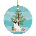 French Bulldog White #2 Christmas Ceramic Ornament Christmas Tree Hanging Decorations for Home Christmas Holiday, Party, Gift, 3 in, Multicolor