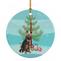 German Shepherd Puppy Christmas Ceramic Ornament Christmas Tree Hanging Decorations for Home Christmas Holiday, Party, Gift, 3 in, Multicolor